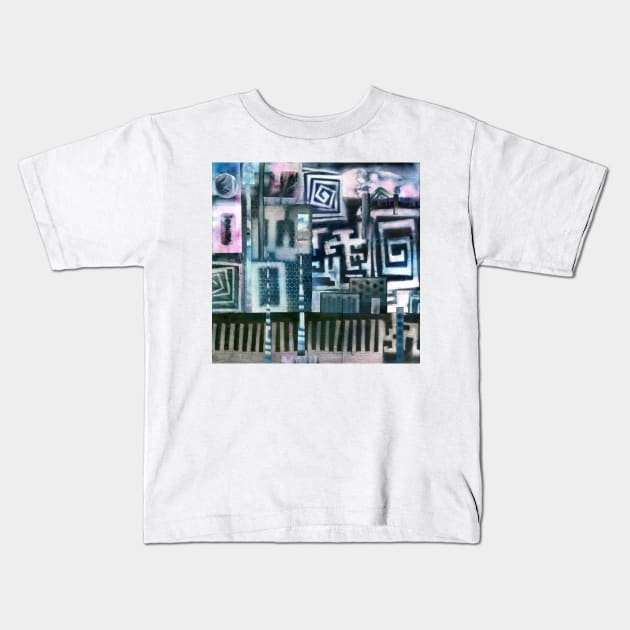 Industrial Urban - Collaged Solar Prints Kids T-Shirt by Heatherian